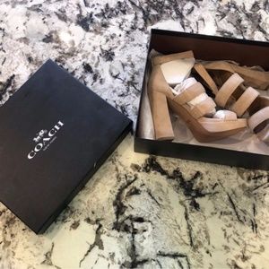Coach Marina Lux Suede Beechwood, Size 6